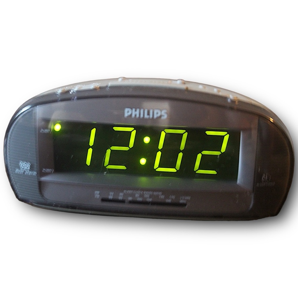 Philips AJ3540/37 Large Display Digital AM/FM Alarm Clock Radio AC/Dc Tested